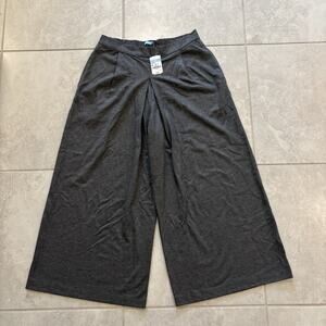 NWT J. McLaughlin Renee Wide Leg Pleated Pant Gray Stretch Wool Blend Size M